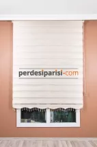 Krem Bambu Zebra Perde