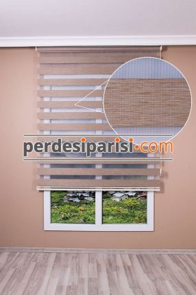 Bej Kırçıllı Karartma Zebra Perde
