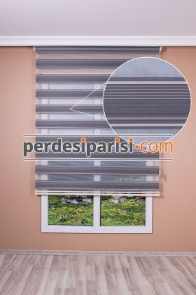 Füme Lüx Renkli Plise Zebra Perde