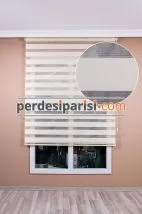 Mat Ekru Bambu Zebra Perde
