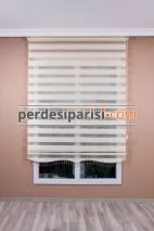 Mat Ekru Bambu Zebra Perde