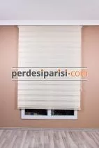 Mat Ekru Bambu Zebra Perde