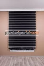Mat Siyah Düz Zebra Perde