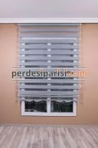 Mat Gri Bambu Zebra Perde