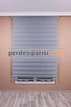 Mat Gri Bambu Zebra Perde