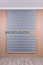 Mat Gri Bambu Zebra Perde