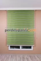 Yeşil Düz Zebra Perde