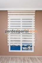 Lüx Ekru Düz Zebra Perde