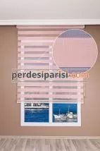 Lüx Pudra Düz Zebra Perde