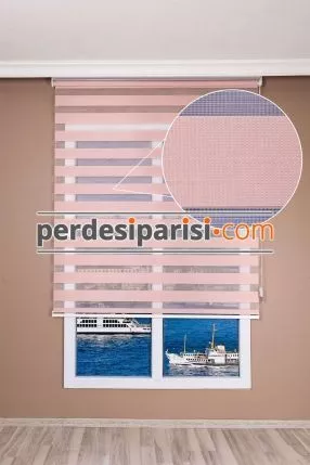 Lüx Pudra Düz Zebra Perde