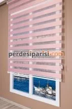 Lüx Pudra Düz Zebra Perde