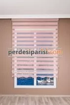 Lüx Pudra Düz Zebra Perde