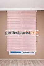 Lüx Pudra Düz Zebra Perde