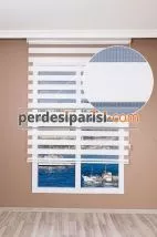Beyaz Bambu Zebra Perde