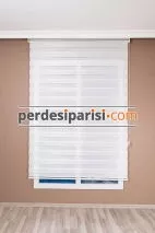 Beyaz Bambu Zebra Perde