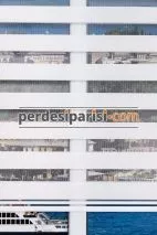 Beyaz Bambu Zebra Perde
