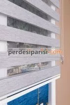 Gri Bambu Zebra Perde