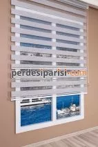 Gri Bambu Zebra Perde