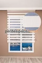 Ekru Bambu Zebra Perde