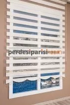 Ekru Bambu Zebra Perde