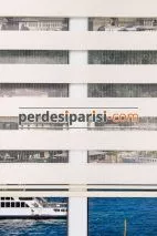 Ekru Bambu Zebra Perde