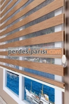 İpeksi Açık Bej Bambu Zebra Perde