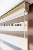 İpeksi Krem Bambu Zebra Perde