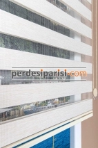 İpeksi Krem Bambu Zebra Perde