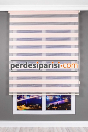 Vesta Pudra Degrade Desenli Zebra Perde