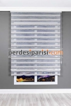 Mabel Vizon Gri Degrade Zebra Perde
