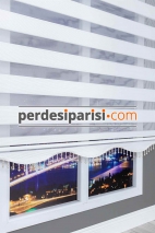 Ekru Micro Plise Zebra Perde