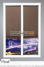 Plicell Kahve Kırçıllı Plise Perde
