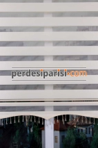 Gelincik Krem Bambu Zebra Perde