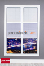 Beyaz Düz Tül Gece Gündüz Plise Perde