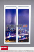 Beyaz Düz Tül Gece Gündüz Plise Perde