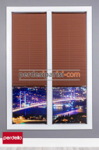Kahve Düz Plise Perde