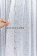 Yeni Cam Kırığı Desenli Örme Tül Perde